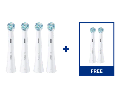 Oral-B iO Ultimate Clean Replacement Brush Heads, 6-Count, White