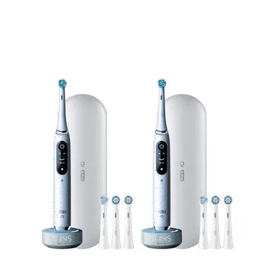 Oral-B iO Series 10 Twin Pack, Stardust White + Stardust White